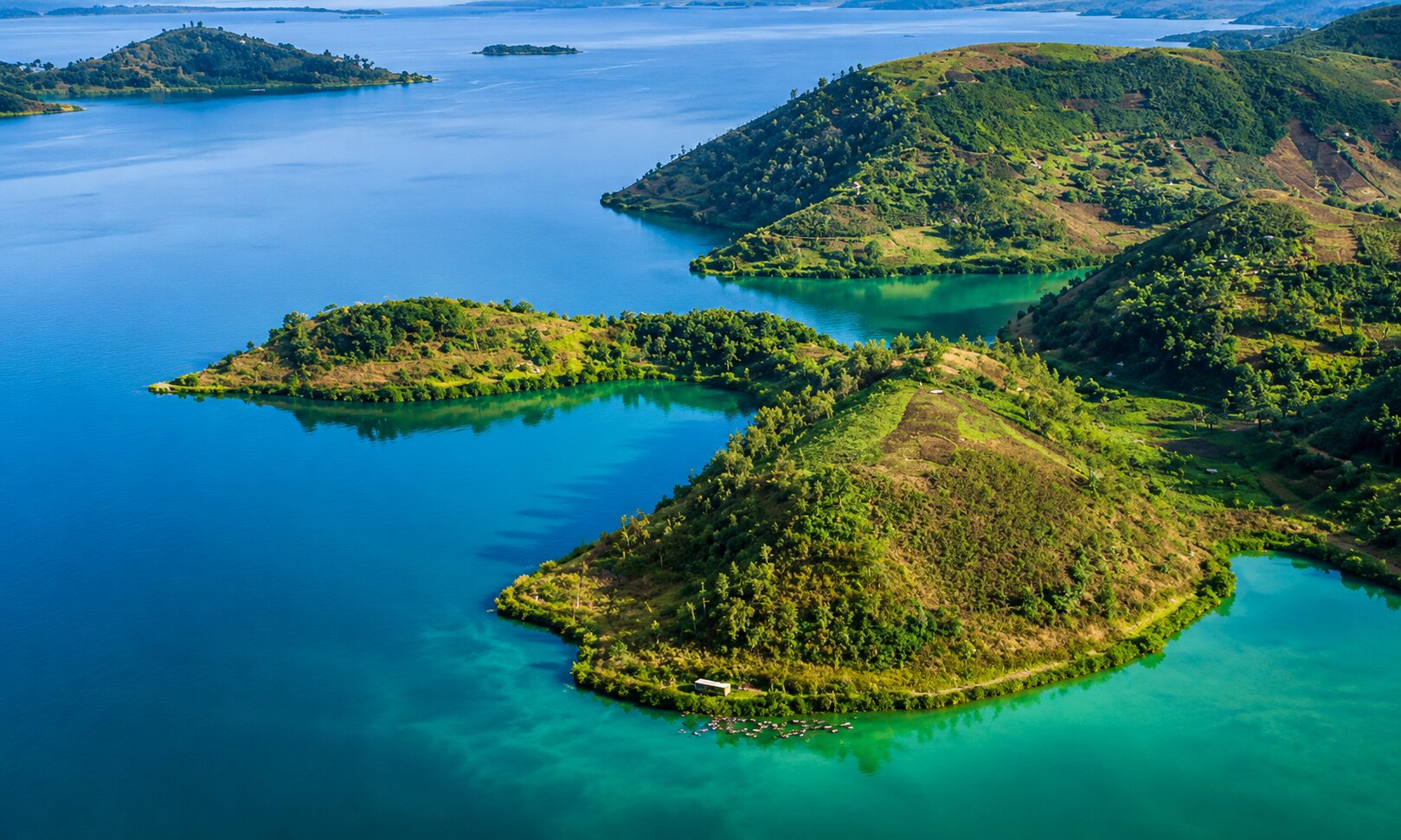 An Overhead View Of Lake Kivu