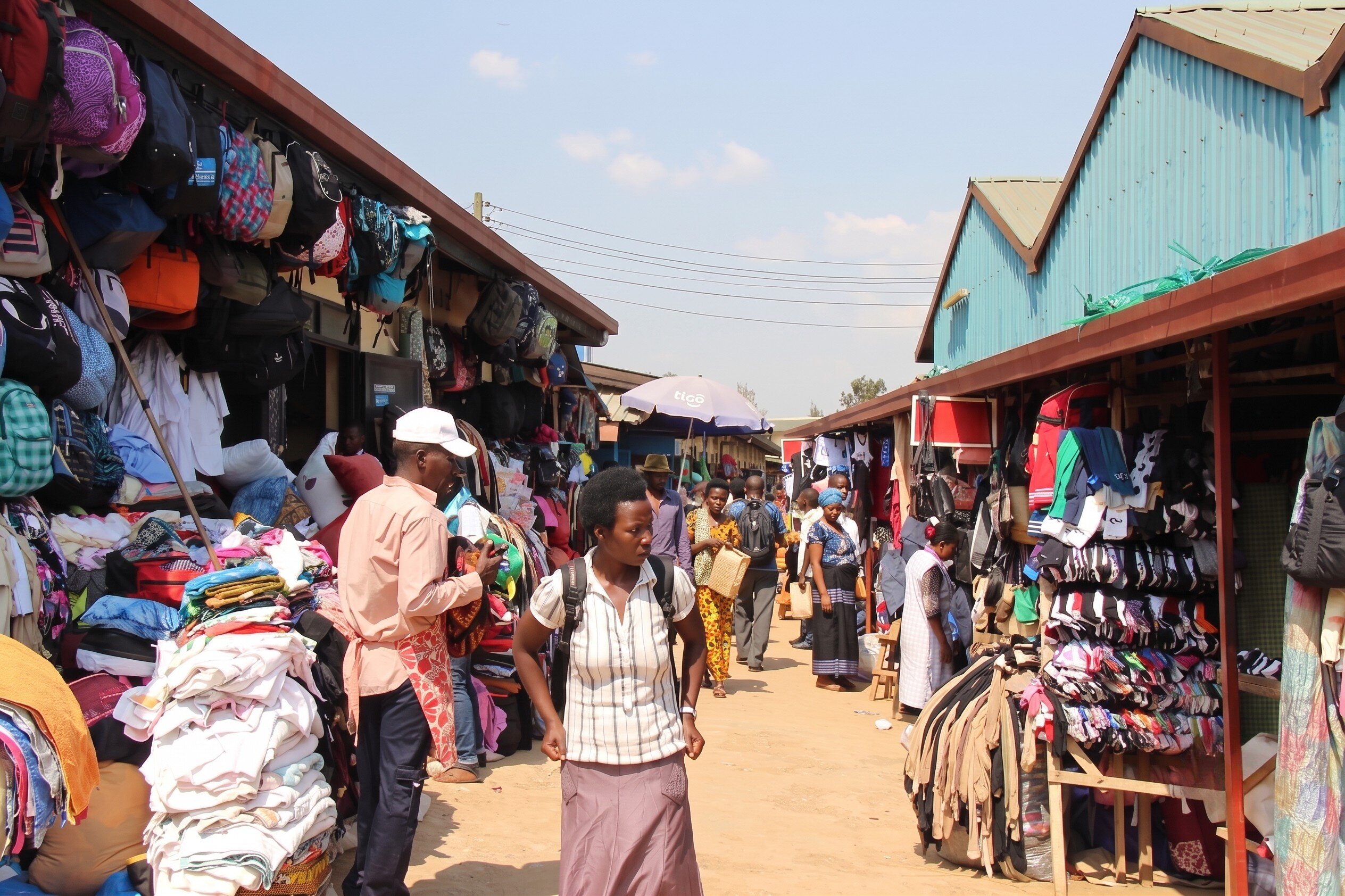 Busy Stalls Within The Kimironko Market