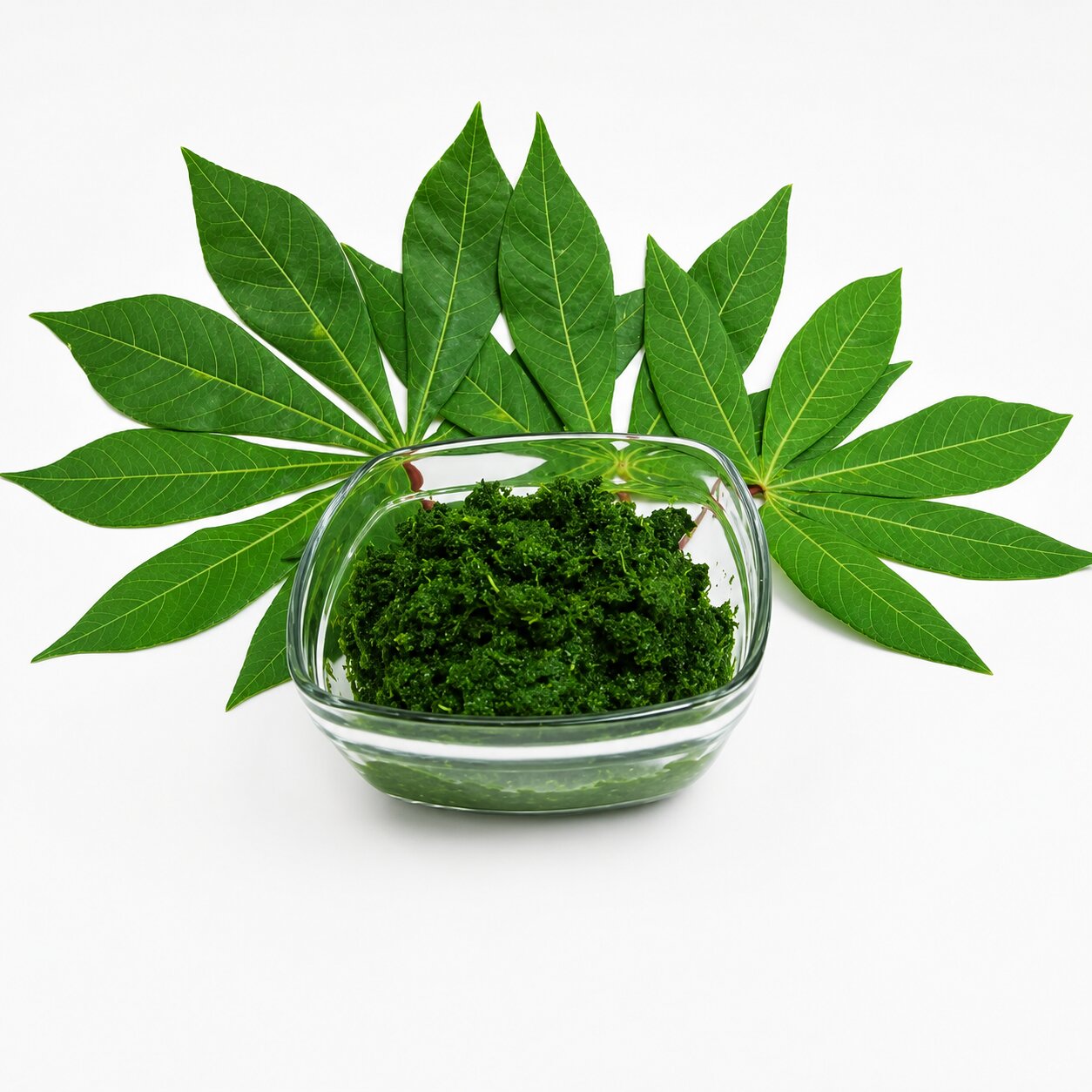 Isombe Leaves And Mushed Paste