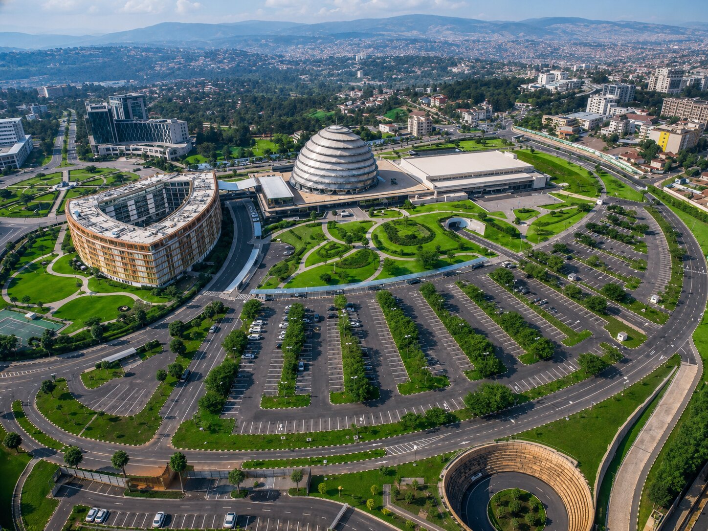 Overhead View Of Central Kigali